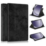 Custodia per tablet in pelle intelligente con supporto con rotazione a 360° per Samsung Galaxy Tab A9+ (nera)
