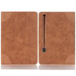 Custodia per tablet in pelle a libro retrò per Samsung Galaxy Tab S9 (marrone chiaro)