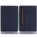 Custodia per tablet in pelle a libro retrò per Samsung Galaxy Tab S9 (blu scuro)
