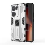 Custodia per telefono TPU ibrida per PC per vivo iQOO Neo9 Pro / Neo9 Supersonic Armor (Argento)