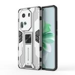 Per OPPO Reno11 Pro Global Supersonic Armor PC Custodia ibrida in TPU (Argento)