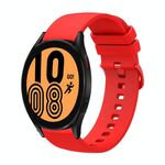 Per Samsung Galaxy Watch4 40mm 20mm Cinturino in silicone morbido a tinta unita (rosso)