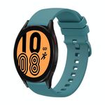 Per Samsung Galaxy Watch4 44mm 20mm Cinturino in silicone morbido a tinta unita (verde pino)