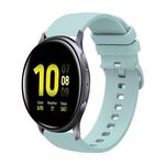 Per Samsung Galaxy Watch Active 2 44mm 20mm Cinturino in silicone morbido a tinta unita (verde zaffiro)