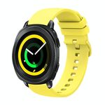 Per Samsung Gear Sport 20mm Cinturino in silicone morbido a tinta unita (giallo)