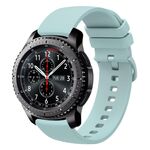 Per Samsung Gear S3 Frontier 22mm Cinturino in silicone morbido a tinta unita (verde zaffiro)