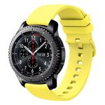 Per Samsung Gear S3 Frontier 22mm Cinturino in silicone morbido a tinta unita (giallo)