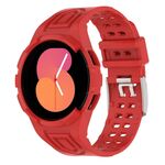 Per Samsung Galaxy Watch5 Cinturino per orologio intelligente con fibbia a doppio pin TPU integrato da 40 mm (rosso)