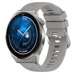 Per Huawei Watch GT3 Pro 43mm 20mm Cinturino in silicone morbido a tinta unita (grigio)