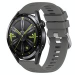 Per Huawei Watch GT3 42mm 20mm Cinturino in silicone morbido a tinta unita (grigio scuro)