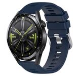 Per Huawei Watch GT3 42mm 20mm Cinturino in silicone morbido a tinta unita (blu notte)