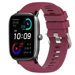 Per Amazfit GTS 2 Mini cinturino in silicone morbido tinta unita da 20 mm (bordeaux)