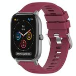 Per Amazfit GTS 20mm cinturino in silicone morbido tinta unita (bordeaux)