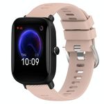 Per Amazfit Pop 20mm cinturino in silicone morbido tinta unita (rosa)