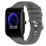 Per Amazfit Pop 20mm cinturino in silicone morbido tinta unita (grigio scuro)