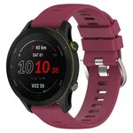 Per Samsung Galaxy Watch 4 44mm 20mm Cinturino in silicone morbido a tinta unita (bordeaux)