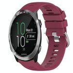 Per Garmin Forerunner 645 Music 20mm Cinturino in silicone morbido a tinta unita (rosso vino)