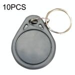 10PCS IC Access Control Card Controllo d'ingresso M1 Compatibile Fudan Rfid 13.56Mhz Portachiavi Portachiavi Tag Portachiavi(Grigio)