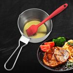 Pentola per olio per salsa in acciaio inossidabile + set di spazzole per olio in silicone Strumenti per barbecue all'aperto