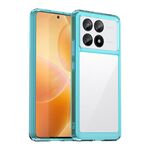 Per Xiaomi Redmi K70E Custodia per telefono in TPU ibrido acrilico serie colorata (blu trasparente)