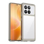 Per Xiaomi Redmi K70E Custodia per telefono ibrida in TPU acrilico serie colorata (grigio trasparente)