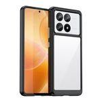 Per Xiaomi Redmi K70E Custodia per telefono TPU ibrida in acrilico serie colorata (nera)