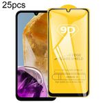 Per Samsung Galaxy M15 25 pezzi 9D Pellicola in vetro temperato con schermo a colla completa