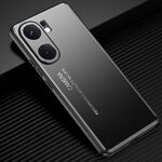 Per vivo iQOO Neo 9 Custodia per telefono in metallo smerigliato (nero)