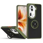 Per OPPO Reno11 Pro Global Q Shadow 1 Series TPU + custodia per PC con anello (verde militare)