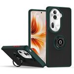 Per OPPO Reno11 Pro Global Q Shadow 1 Series TPU + custodia per PC con anello (verde scuro)