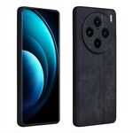 Per vivo X100 Pro AZNS Custodia per telefono con sensazione di pelle in rilievo 3D (nera)