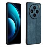Custodia per telefono con sensazione di pelle in rilievo AZNS 3D per vivo X100 Pro (verde scuro)