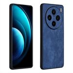 Per vivo X100 Pro AZNS Custodia per telefono con sensazione di pelle in rilievo 3D (blu zaffiro)