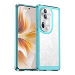 Per OPPO Reno11 Pro Custodia per telefono in TPU ibrida acrilica serie colorata globale (blu trasparente)
