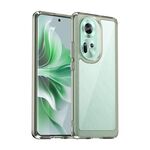 Per OPPO Reno11 Custodia per telefono in TPU ibrido acrilico serie colorata globale (grigio trasparente)