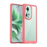 Per OPPO Reno11 Custodia per telefono ibrida in TPU acrilico serie colorata globale (rossa)