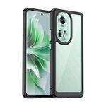 Per OPPO Reno11 Custodia per telefono in TPU ibrido acrilico serie colorata globale (nera)