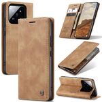 Per Xiaomi 14 CaseMe 013 Custodia per telefono in pelle con vibrazione orizzontale multifunzionale (marrone)
