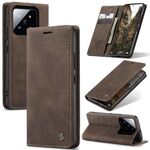 Per Xiaomi 14 Pro CaseMe 013 Custodia per telefono in pelle con vibrazione orizzontale multifunzionale (caffè)