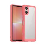 Per Sony Xperia 5 V Custodia per telefono ibrida in TPU acrilico serie colorata (rossa)