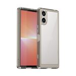 Per Sony Xperia 5 V Custodia per telefono ibrida in TPU acrilico serie colorata (grigio trasparente)