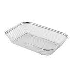 Armadietto per sterilizzazione da cucina Organizer per posate Vassoio di drenaggio in acciaio inossidabile per uso domestico, modello: Line Rectangular Basket Medium
