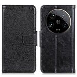 Custodia per telefono in pelle con vibrazione orizzontale Ultra Nappa Texture per Xiaomi 14 (nera)