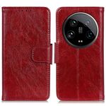 Custodia per cellulare in pelle con vibrazione orizzontale Ultra Nappa per Xiaomi 14 (rossa)
