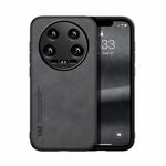 Custodia per telefono posteriore in pelle magnetica Ultra Skin Feel per Xiaomi 14 (grigio scuro)