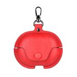 Custodia protettiva per auricolari in pelle Huawei FreeClip Business con gancio (rosso)