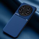 Per Xiaomi 14 Custodia per telefono Ultra Classic Tilt Strip Grain magnetica antiurto per PC + TPU (blu)