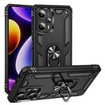 Per Xiaomi Poco F5 5G / Redmi Note 12 Turbo 5G Custodia in TPU antiurto + PC con supporto (Nero)