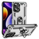 Per Xiaomi Poco F5 5G / Redmi Note 12 Turbo 5G Custodia in TPU antiurto + PC con supporto (Argento)