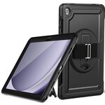 Custodia per tablet con supporto per giradischi con impugnatura a nido d'ape per Samsung Galaxy Tab A9+ (nero)